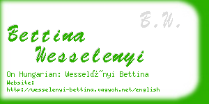 bettina wesselenyi business card